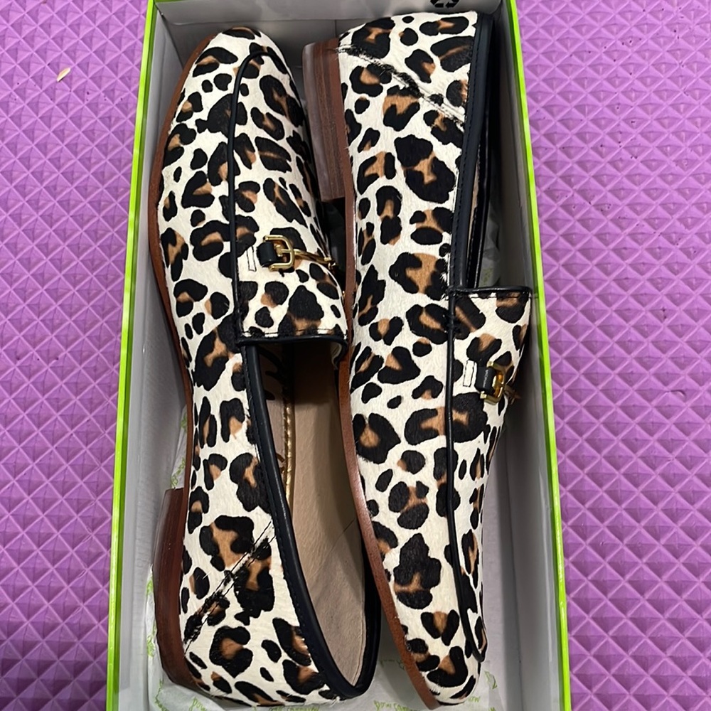 Sam Edelman Loraine white leopard print.NWOT In box and perfect